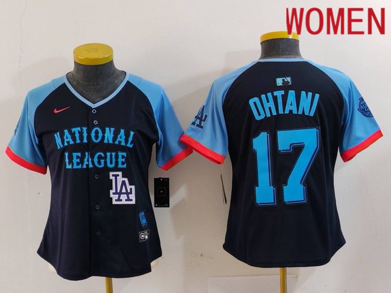 Women Los Angeles Dodgers #17 Ohtani Blue All star 2024 Nike MLB Jersey style 8015